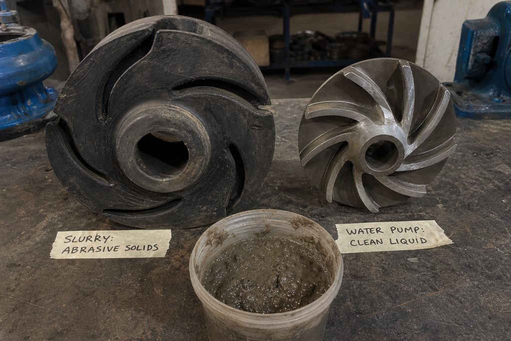 Slurry pump vs centrifugal pump