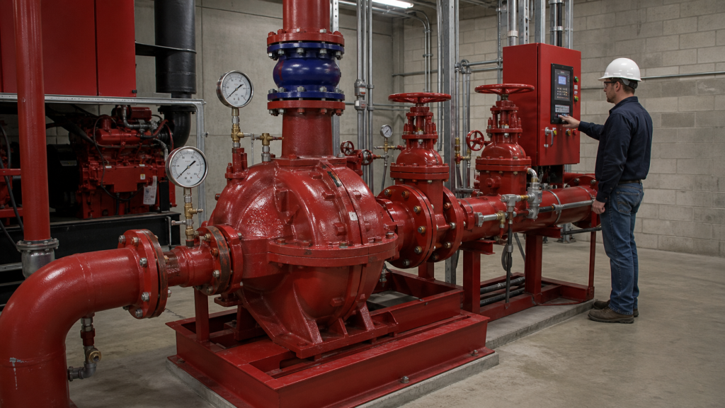 Fire pump churn pressure