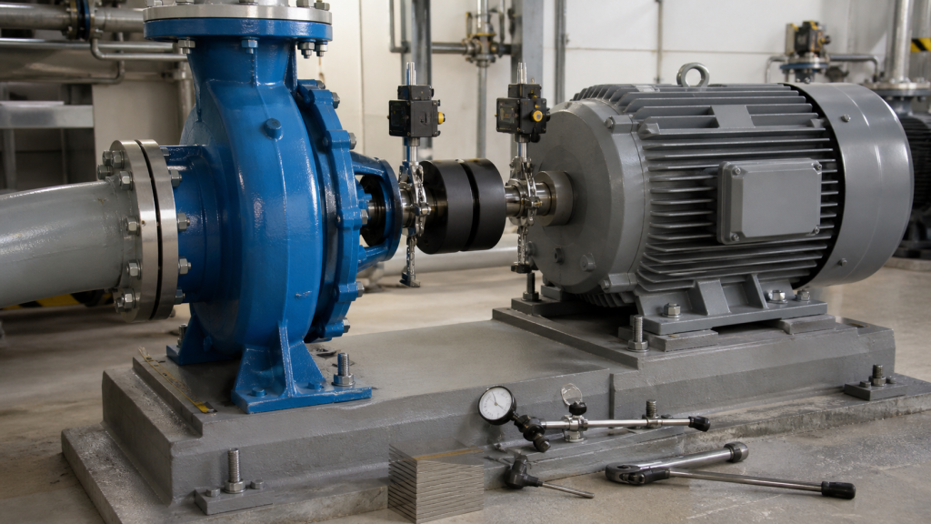 Pump motor alignment