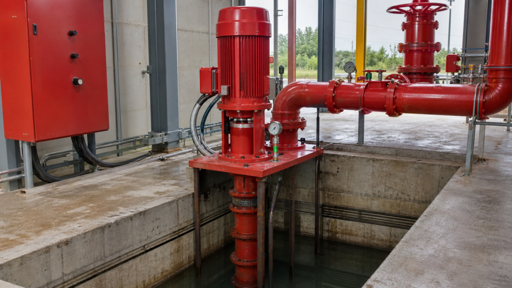 Vertical turbine fire pump